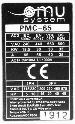 Stycznik 65A <br><span style="color: blue"><b>PMC-65</b></span> - obrazek 2
