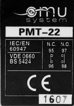 Wyłącznik termiczny <br><span style="color: blue"><b>PMT-22</b></span><br>(do styczników <br>PMC-18 i PMC-22) - obrazek 2