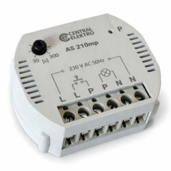 Automat schodowy do puszki <br><span style="color: #DC2B19"><nobr><b> AS 210mp</b></span></nobr><br>(230V AC lub 24V AC/DC)